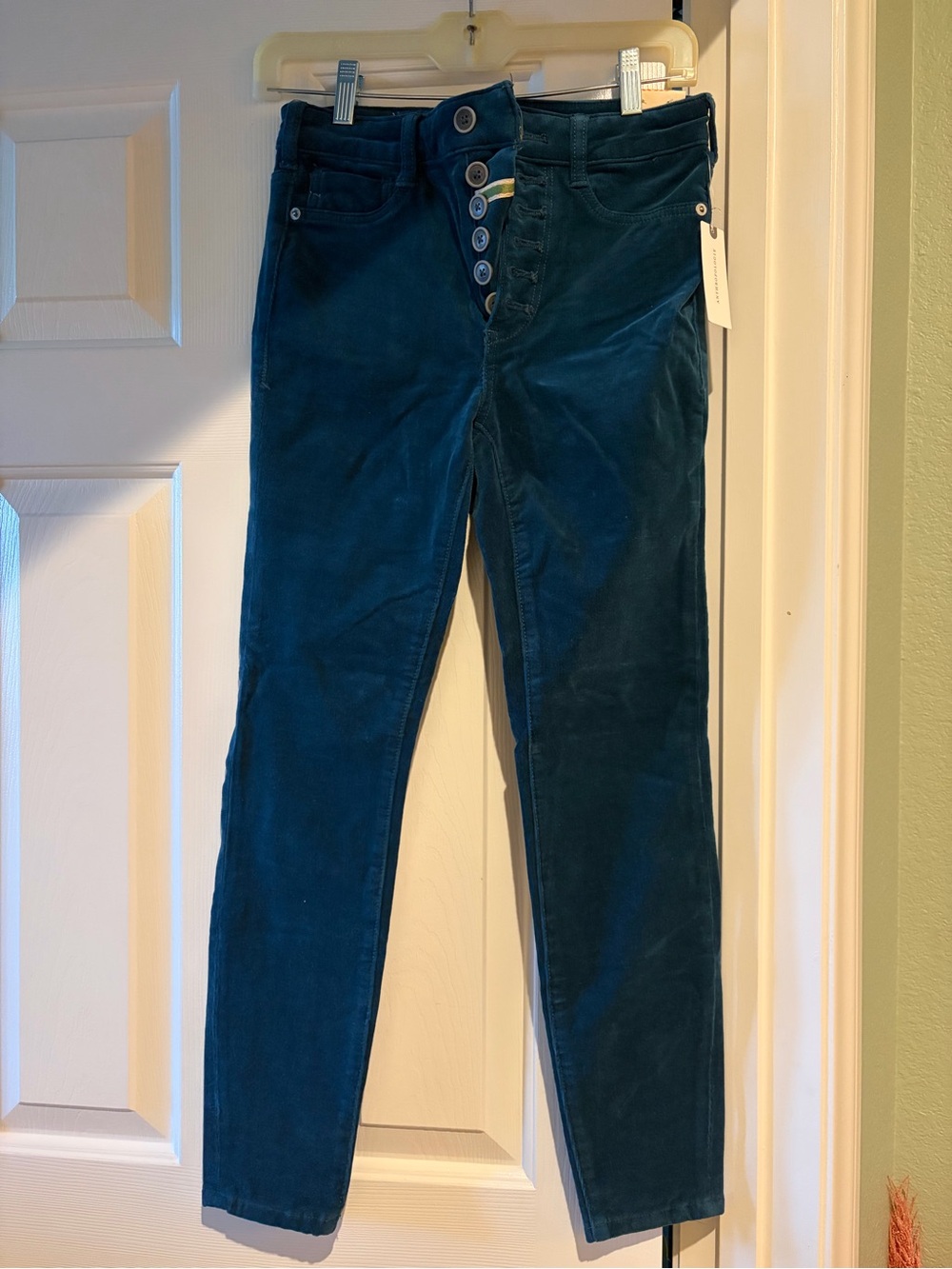 Anthropologie Blue Skinny Corduroy Jeans